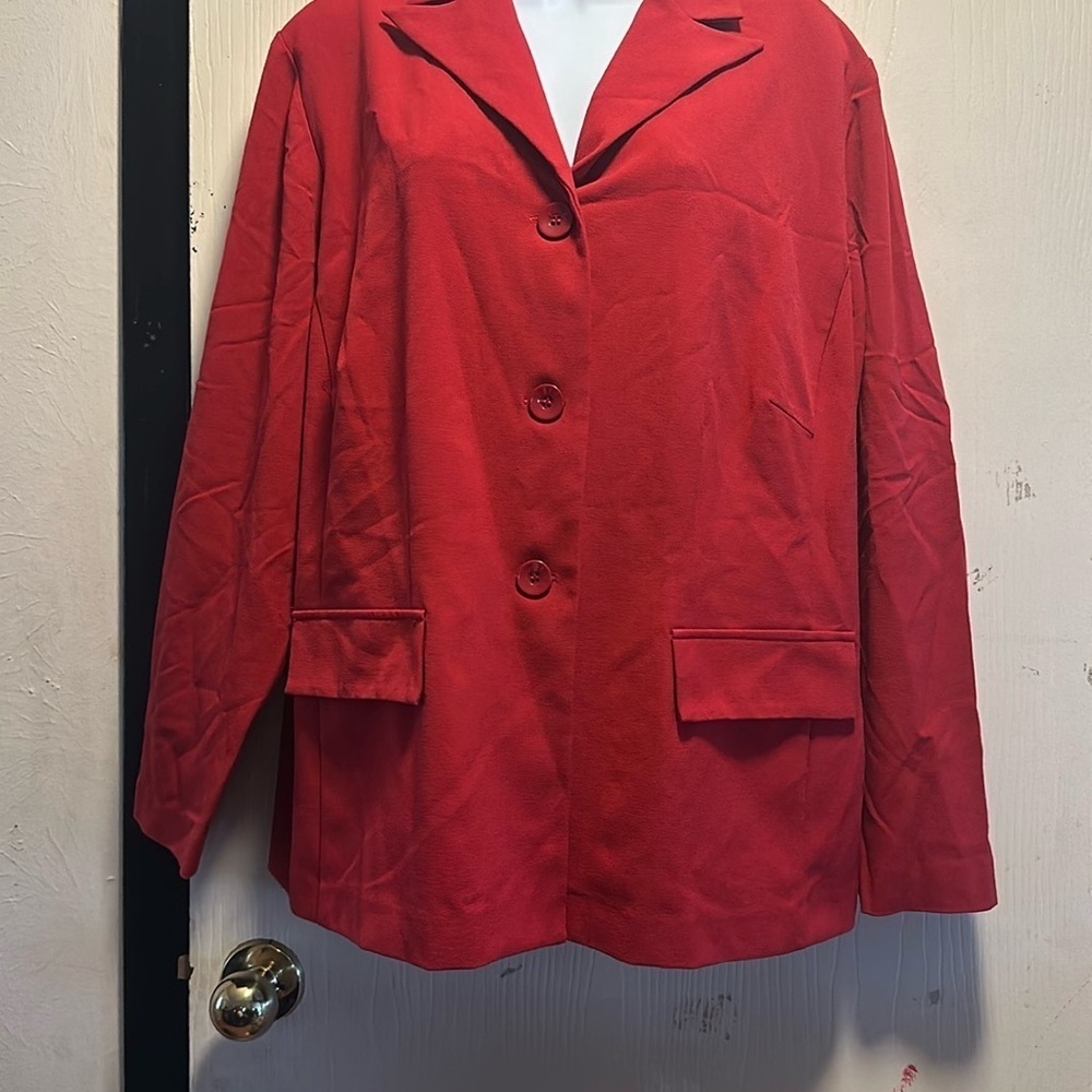 Danny Nicole Red Blazer - Women's Plus Size 18W - Classic Statement Piece - Picture 11 of 12